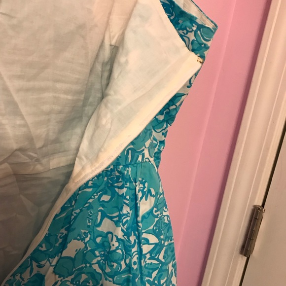 Lilly Pulitzer blue she’s a fox Ollie dress size 14 - Picture 6 of 10